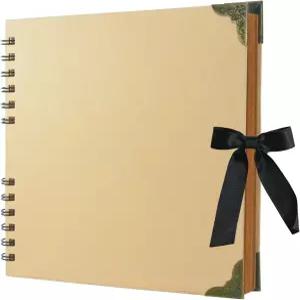 스크랩북 앨범 8 x 인치 60 브라운 빈 페이지 하드커버 사진 크래프트 페이퍼 메모리북 여행 생일 및