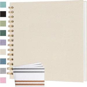 스크랩북 사진 앨범 8x8 인치 40 페이지 하드커버 크래프트 페이퍼 린넨 커버 메모리북 DIY 결혼식 베이비