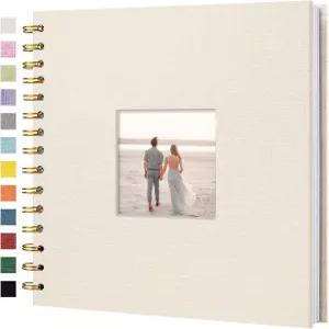 안녕하세요 여행 결혼식 하객 도서 크리스마스 베이비 샤워를 위한 8 x 인치 스크랩북 사진 앨범 린넨 커버