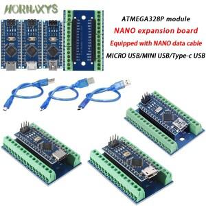 NANO V3.0 컨트롤러 터미널 어댑터 확장 보드 IO 쉴드 Arduino AVR ATMEGA328P 케이블 용 심플 플레이트