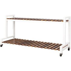 샤크팡 검정 2단 화분선반 거실화분정리대 베란다 다육이 가능 거실 80X65