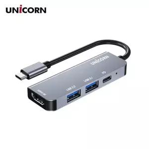 유이콘 C타입 to HDMI 영상 미러링 컨버터+USB 허브