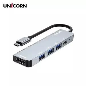 유니콘 C타입 to HDMI 미러링 컨버터+USB 3포트허브