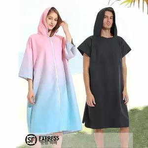 서핑 판초 가운 건조성 까마귀 비치타올 물놀이