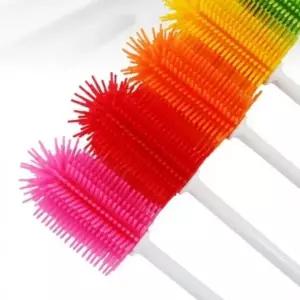 (색상 랜덤)실리콘 젖병솔 텀블러 세척솔 설거지 슬림 브러쉬