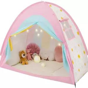 들을 위한 파이카고 트윈 침대 텐트 별빛이 있는 사이즈 캐노피 프라이버시 스페이스 암막 수면 여자들을