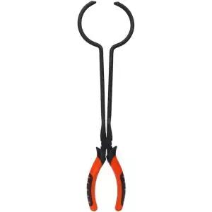 도가니 통 15.4인치 블랙 메탈 주얼리 플라이어 집게 휴대용 금 용광로 홀더 클램프 귀금속 주조 도구