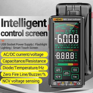 ANENG 683 682 681 스마트 디지털 멀티미터 LCD/VA 스테이션방향 디스플레이 커패시턴스 측정기 Hz Ohm 다