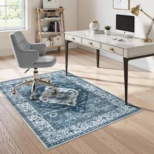 하드우드 및 타일 바닥용 아니다로엘 사무실 의자 매트 의자용 4x6 바닥 롤링 언더 데스크 러그 로우 파일