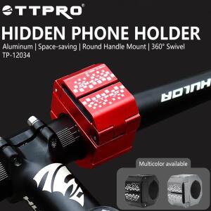 TTPRO 360 ° 회전식 투명 자전거 핸드폰 거치대 접이식 핸들바 홀더 산악 및 도로 내비게이션 액세서리