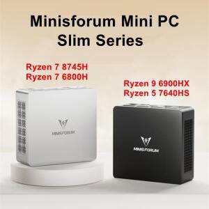 MINISFORUM 슬림 시리즈 미니 PC UM870 AMD Ryzen 7 8745H USB4.0 2*DDR5 2*PCIE4.0 2.5G LAN Windows 11 N
