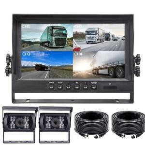 고해상도 컬러 TFT LCD 디지털 자동차 모니터, 주차 보조 4 개 비디오 입력, 9 인치