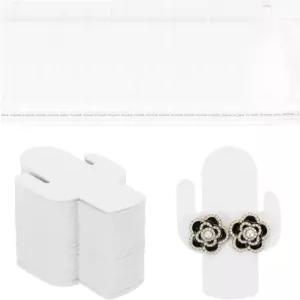 파티킬 귀걸이 디스플레이 카드 100개 카드스탁 선인장 모양 홀더 빈 태그와 걸이 및 보관용 포장 봉투