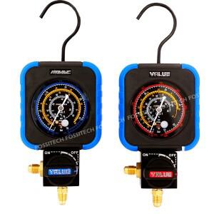 VRM1-B-0403/VRM1-B-0404 단일 매니폴드 게이지 에어컨 압력계 (R22  R134  R410  R600 냉매용 불소계)
