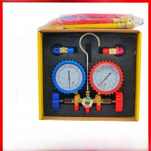 자동차 에어컨 R134a 냉매 압력 이중 게이지 밸브 불소 첨가제 도구 디지털 HVAC
