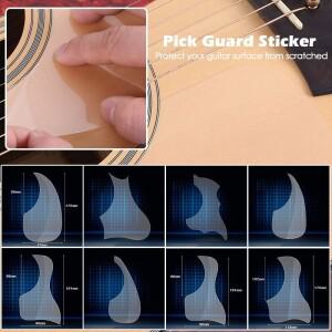 포크 어쿠스틱 전문 투명 기타 보호 스티커  픽 가드 보드 소프트 스크래치 플레이트