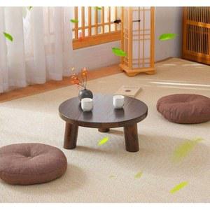 좌식 티테이블 싱글 원목 거실 갖추다 연한 운드 우드 전통 좌식찻상 원탁