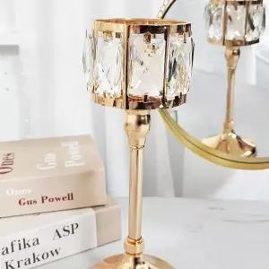 골드 크리스탈 촛대 M 캔들홀더 빈티지소품 빈티지촛