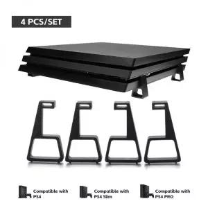 컨트롤러거치대 PS4 4개 쿨링 수평 브라켓 Slim Pro 스탠드 피트 높이기 거치대 걸이 걸게 홀더 스탠드베이