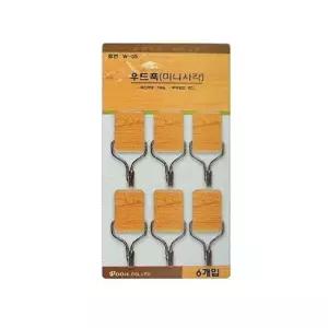 세모네모 우드훅 미니사각행거 W-05 6개입 판(1개입) (WFKFTTF)