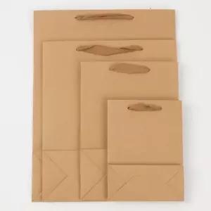 종이 쇼핑백 무지 직사각형 크라프트 가방 대형 리테일 봉투 (WFKFYDM)