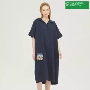 [베네통]베네통 비엔즈 후드 롱 원피스 BAOPA6431_DN