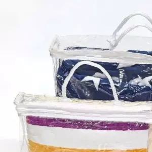 쌍문상회 다용도 투명 수납 가방 이불 보관 PVC 지퍼 파우치