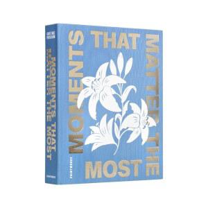 가장 중요한 순간 - 사진 앨범 4x6 우아한 스카이 블루 커피 테이블 북 30페이지 대형 기념품 기념책 사려 깊은 선물 아이디어 파란색