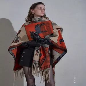 호올스 수술 니트 판초 케이프 MM12KJ004HJY