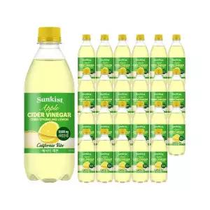 [썬키스트][G] 썬키스트 애사비 제로 스파클링 레몬 500ml 24입