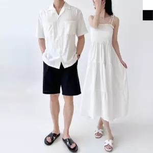 비치웨어 바캉스룩 여름 남자 해변 비치 커플 바다 시밀러룩 롱원피스