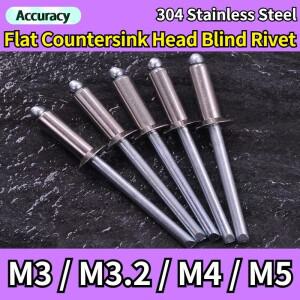 304 스테인레스 스틸 플랫 카운터 싱크 헤드 팝 오픈 풀 블라인드 리벳 볼트 Dropper 자체 연결 장식 네일