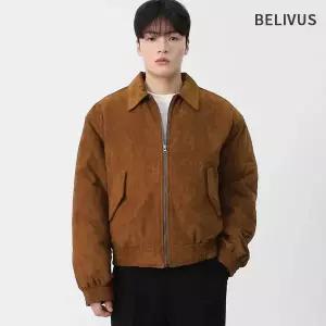 빌리버스 남성 데일리 누빔 스웨이드 블루종 BCON018