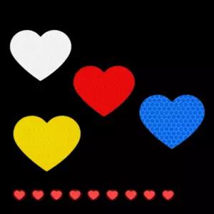 자동차 고휘도 반사 스티커 리플렉터 반사지 하트 차량용 데칼 튜닝 포인트 10PCS