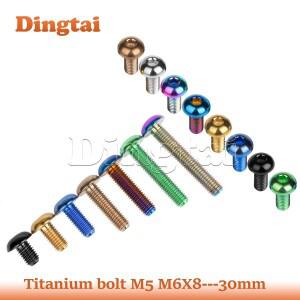 딩타이 티타늄 볼트 M5/M6x8 10 12 15 16 18 20 25 30mm 버튼 육각 알렌 헤드 나사 (도로용 바이크 오토바