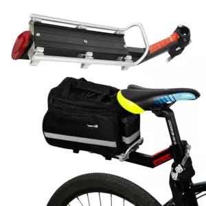 자전거 짐받이 랙 알루미늄 짐칸 리어랙 후미등 장착 바구니 배달 가방 거치대