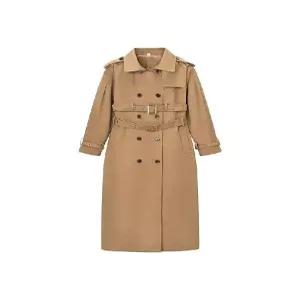 여자코트 트렌치 추동 롱 헨리넥 더블 코트 벨트 슬림핏 무릎 오버 원템4