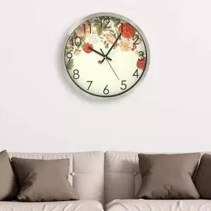 원형 CYQ316W1 벽시계(실버) 저소음벽시계 예쁜벽걸이시계