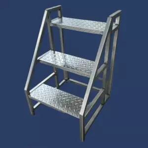 철계단 스텐 철제 4단 우마 작업대 철제계단 논슬립 발판 계단 삼단 작업 산업 작업용