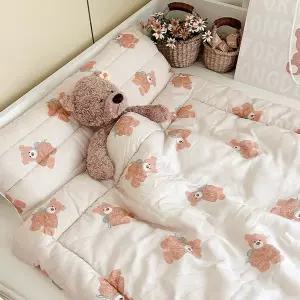 [포몽드] 생크림 모달 듀라론 리버시블 사계절 어린이집 낮잠이불 패드 차렵이불