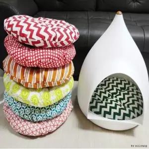 (선택 쿠션6번)도매직방 원형 애견방석 쿠션 강아지집 고양이집