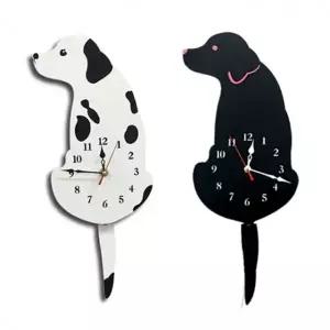 (색상 블랙)강아지 꼬리 DIY 무소음 벽시계 AA건전지 2개 포함