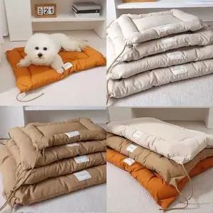 어텀컬러 고정끈 고양이 강아지 애완동물 쿠션 방석4사이즈