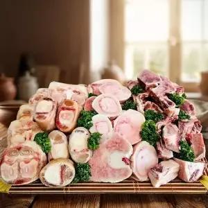 G [농협안심한우] 무항생제 한우 사골세트 6kg(사골2kg+우족2kg+잡뼈2kg)