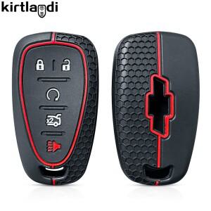 실리콘 원격 제어 자동차 키 케이스 커버 시보레 트래버스  카마로 볼트 오닉스 Cruze 말리부 쉘 체인 알람