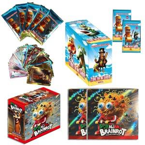 Brainrot 카드 블라인드 박스 두꺼운 매트 HD 골드 트렌드 Tungtungtung LiriLi Brr Patapim Tralalelo 장