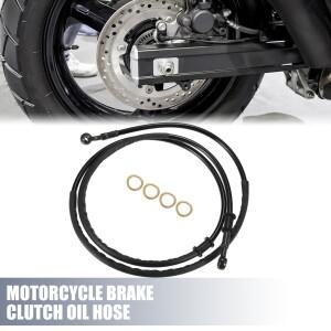 Motoforti 바이크 오토바이 편조 브레이크 클러치 오일 호스 라인 파이프 더트 바이크용 스로틀 가스 연료