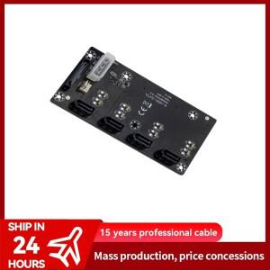 PC 케이스 서버 백플레인 회로 기판 4 SAS7+15 HDD 어댑터 마더보드 Molex 4핀 SATA 15P 전원 공급 장치 3