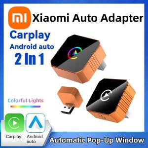 샤오미 프로 3.0 무선 카플레이 안드로이드 오토 어댑터 2 in 1 오렌지 큐브 차량 인포테인먼트 박스 2026