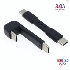 E1DA 9038D DAC 장치 용 삼성호환 SSD T5 USB C 180 학위 동기 충전 케이블 5Gbps OTG  남성-남성 어댑터